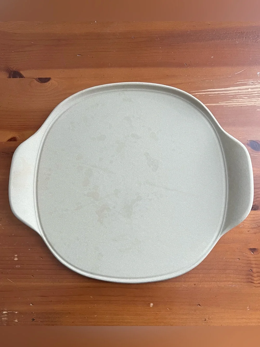 Pampered Chef 9 Inch Personal Pizza Stone Stoneware Light Taupe